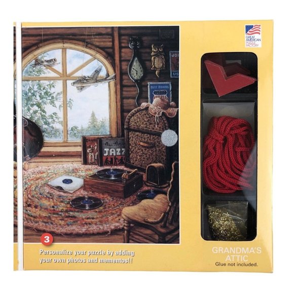 Embellishments Jigsaw Puzzle Crafting Kit Grandma's Attic Item #8157 NIB 2007 - Picture 8 of 10